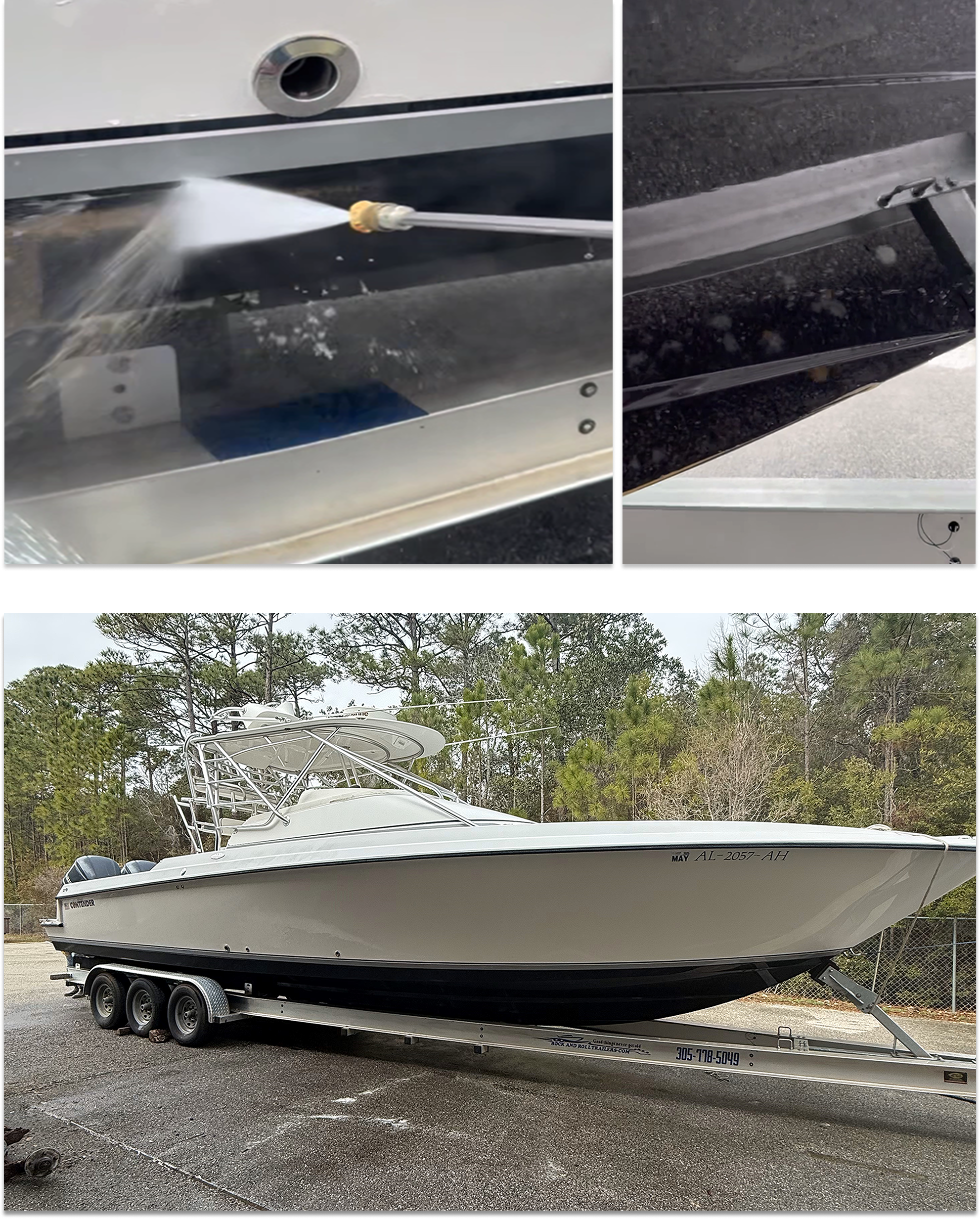 HULL PRO: BRACKISH WATER RESET CLEANING ON A 36' CONTENDER